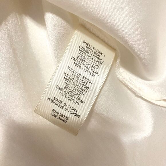 Rebecca Taylor Ivory 100% Silk Geo Aztec Embroidered Top 12 NWT - Picture 7 of 10
